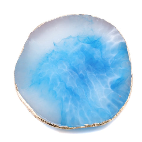 Resin Nail Art Painting Gel Palette Golden Edge Polish Agate Mix Stir Crystal Gem Plate Manicure Accessory New DIY Tool