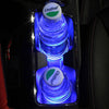 Solar Powered LED Car Cup Holder Lights