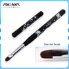 ANGNYA Nail Art UV Gel Brush 4#6#8#10#/Oval Nylon Hair Flower Printing Design Wooden Handle Metal Cap Single Piece