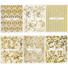 20 Sheets Gold 3d Nail Art Stickers Hollow Decals Mixed Designs Adhesive Flower Nail Tips Decorations Salon Accessory
