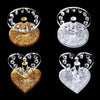 Professional Heart Round  Makeup Nail Art 12 Holes Acrylic Gel Nail Brush Pen Holder Gold Rest Stand Display Brushes