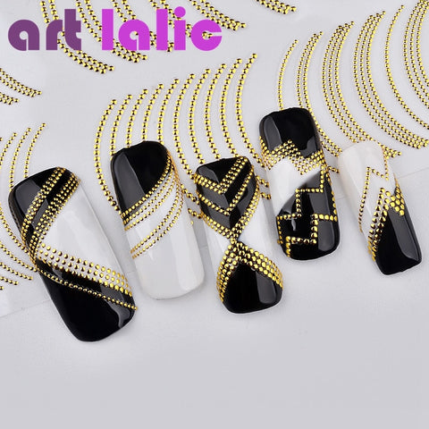 Artlalic 1 Sheet New Vintage Gold Metal Foil Decal DIY Rose Flowers Butterfly Letter Designs Nail Stickers Decorations