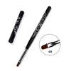 ANGNYA Nail Art UV Gel Brush 4#6#8#10#/Oval Nylon Hair Flower Printing Design Wooden Handle Metal Cap Single Piece