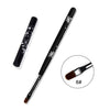 ANGNYA Nail Art UV Gel Brush 4#6#8#10#/Oval Nylon Hair Flower Printing Design Wooden Handle Metal Cap Single Piece