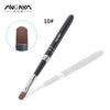 ANGNYA Nail Art UV Gel Brush 4#6#8#10#/Oval Nylon Hair Flower Printing Design Wooden Handle Metal Cap Single Piece
