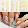 1 Sheet 3D Gold Leaf Flower Design Transfer Stickers Decals Decoration Nail Art Accessories DIY Tips Papers