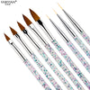 8Pcs/Set Nail Art Liner Painting Brush Crystal Acrylic UV Gel Brush Stripe Flower Painting Carving Drawing Pen Manicure Tools