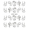 Full Beauty 1 Sheet Nail Water Sticker DIY Black Abstract Image Nail Art Paper Decoration Manicure Style Tool