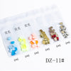 60pcs Nail Crystals Gems Mix 6 design Rhinestones for Nails 3D Nail Art Decorations Flatback Shaped Strass Stone DIY Use