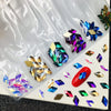 60pcs Nail Crystals Gems Mix 6 design Rhinestones for Nails 3D Nail Art Decorations Flatback Shaped Strass Stone DIY Use