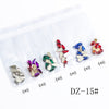60pcs Nail Crystals Gems Mix 6 design Rhinestones for Nails 3D Nail Art Decorations Flatback Shaped Strass Stone DIY Use