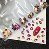 60pcs Nail Crystals Gems Mix 6 design Rhinestones for Nails 3D Nail Art Decorations Flatback Shaped Strass Stone DIY Use