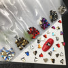 60pcs Nail Crystals Gems Mix 6 design Rhinestones for Nails 3D Nail Art Decorations Flatback Shaped Strass Stone DIY Use
