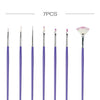 ROSALIND 7PCS Manicure Brushes Set For Nail Art Painting Brushes Dotting Design Manicure Nail Brush Kit Gel Varnishes Tools