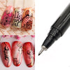 1pcs Nail Art Graffiti Pen Black Color UV Gel Polish Design Dot Painting Detailing Pen Brushes DIY Nail Art Adorn Tools