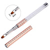 Monja Nail Art Metal Acrylic Liquid Powder Carving UV Gel Extension Builder French Flower Stripe Painting Drawing Liner Brush