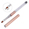 Monja Nail Art Metal Acrylic Liquid Powder Carving UV Gel Extension Builder French Flower Stripe Painting Drawing Liner Brush
