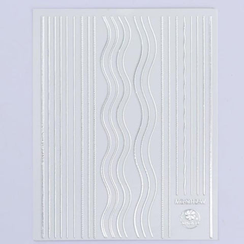 1 Pc Nail Strip Stickers Black Gold Rose Gold Silver Metal Strip Tape Nail Art Adhesive DIY Foil Tips Nail Sticker Decals