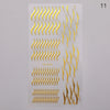 1 Pc Nail Strip Stickers Black Gold Rose Gold Silver Metal Strip Tape Nail Art Adhesive DIY Foil Tips Nail Sticker Decals