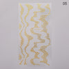 1 Pc Nail Strip Stickers Black Gold Rose Gold Silver Metal Strip Tape Nail Art Adhesive DIY Foil Tips Nail Sticker Decals