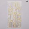 1 Pc Nail Strip Stickers Black Gold Rose Gold Silver Metal Strip Tape Nail Art Adhesive DIY Foil Tips Nail Sticker Decals