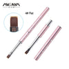 ANGNYA Nail Art UV Gel Brush 4#6#8#10#/Oval Nylon Hair Flower Printing Design Wooden Handle Metal Cap Single Piece