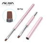 ANGNYA Nail Art UV Gel Brush 4#6#8#10#/Oval Nylon Hair Flower Printing Design Wooden Handle Metal Cap Single Piece