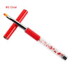 ANGNYA Nail Art UV Gel Brush 4#6#8#10#/Oval Nylon Hair Flower Printing Design Wooden Handle Metal Cap Single Piece