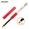 ANGNYA Nail Art UV Gel Brush 4#6#8#10#/Oval Nylon Hair Flower Printing Design Wooden Handle Metal Cap Single Piece