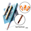 ANGNYA Nail Art UV Gel Brush 4#6#8#10#/Oval Nylon Hair Flower Printing Design Wooden Handle Metal Cap Single Piece