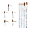 8Pcs/Set Nail Art Liner Painting Brush Crystal Acrylic UV Gel Brush Stripe Flower Painting Carving Drawing Pen Manicure Tools
