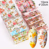 1 Box Marble Design Foils Nail Set Transfer Sticker Kit Flower Adehesive Paper Wraps Nail Art  DIY Tips Slider Papers Decoration