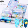 1 Box Marble Design Foils Nail Set Transfer Sticker Kit Flower Adehesive Paper Wraps Nail Art  DIY Tips Slider Papers Decoration