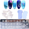 Nail Stamping Plate Set Flower Lace Stamping Gel Polish Template Tool For Painting Stencil Craft
