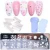 Nail Stamping Plate Set Flower Lace Stamping Gel Polish Template Tool For Painting Stencil Craft