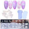 Nail Stamping Plate Set Flower Lace Stamping Gel Polish Template Tool For Painting Stencil Craft