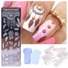 Nail Stamping Plate Set Flower Lace Stamping Gel Polish Template Tool For Painting Stencil Craft