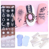 Nail Stamping Plate Set Flower Lace Stamping Gel Polish Template Tool For Painting Stencil Craft