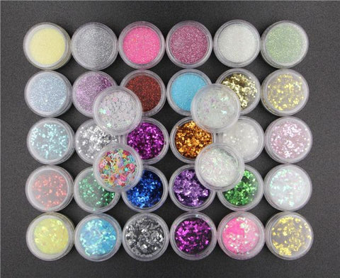 34 PCS/SET nail art glitter sequins set light therapy Manicure DIY nail art decoration glitter Sequins