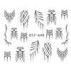 Full Beauty 1 Sheet Nail Water Sticker DIY Black Abstract Image Nail Art Paper Decoration Manicure Style Tool