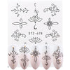 Full Beauty 1 Sheet Nail Water Sticker DIY Black Abstract Image Nail Art Paper Decoration Manicure Style Tool