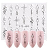 Full Beauty 1 Sheet Nail Water Sticker DIY Black Abstract Image Nail Art Paper Decoration Manicure Style Tool