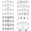 Full Beauty 1 Sheet Nail Water Sticker DIY Black Abstract Image Nail Art Paper Decoration Manicure Style Tool
