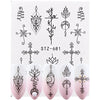 Full Beauty 1 Sheet Nail Water Sticker DIY Black Abstract Image Nail Art Paper Decoration Manicure Style Tool