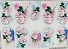 1pc 3D Acrylic Engraved  Nail Sticker Embossed White&Pink Color Flower Water Decals Empaistic Nail Water Slide Decals