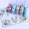 1pc 3D Acrylic Engraved  Nail Sticker Embossed White&Pink Color Flower Water Decals Empaistic Nail Water Slide Decals