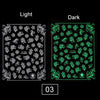 Luminous Effect 3D Leaf Flower Design Hallowee Nail Art Shinning Glitter Nail Art Sticker Decoration Manicures Tips Tool  Summer