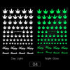 Luminous Effect 3D Leaf Flower Design Hallowee Nail Art Shinning Glitter Nail Art Sticker Decoration Manicures Tips Tool  Summer