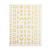 1 Sheet 3D Gold Leaf Flower Design Transfer Stickers Decals Decoration Nail Art Accessories DIY Tips Papers
