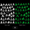 Luminous Effect 3D Leaf Flower Design Hallowee Nail Art Shinning Glitter Nail Art Sticker Decoration Manicures Tips Tool  Summer